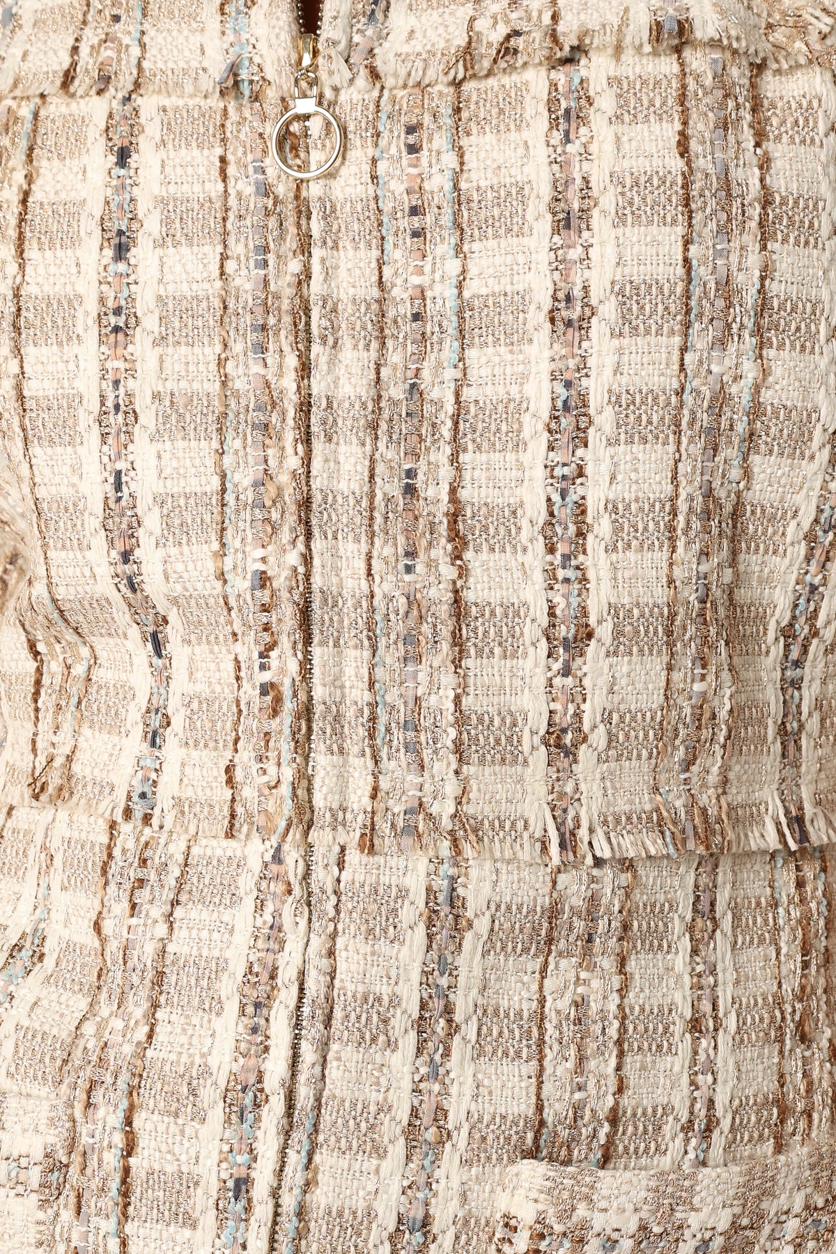 Calloway Mini Dress - Cream Tweed