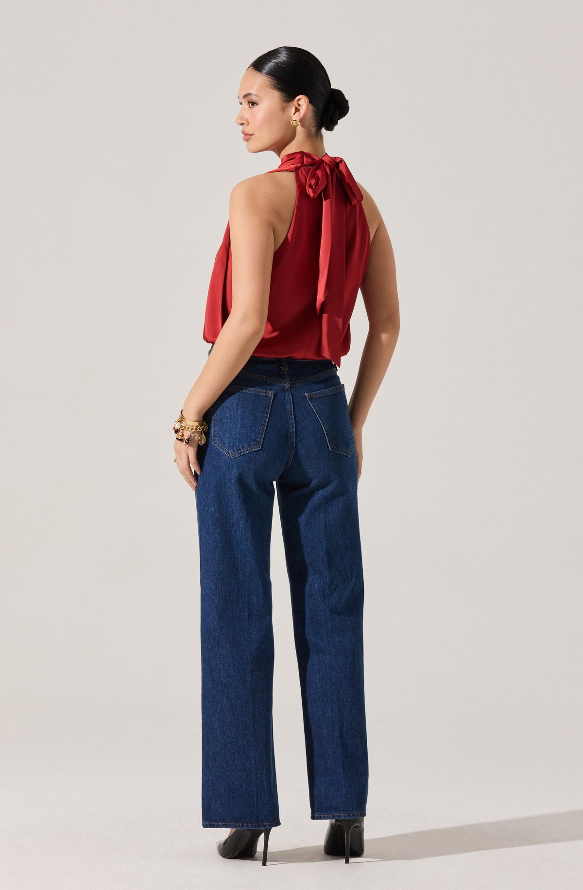 Joleisa Satin High Neck Top