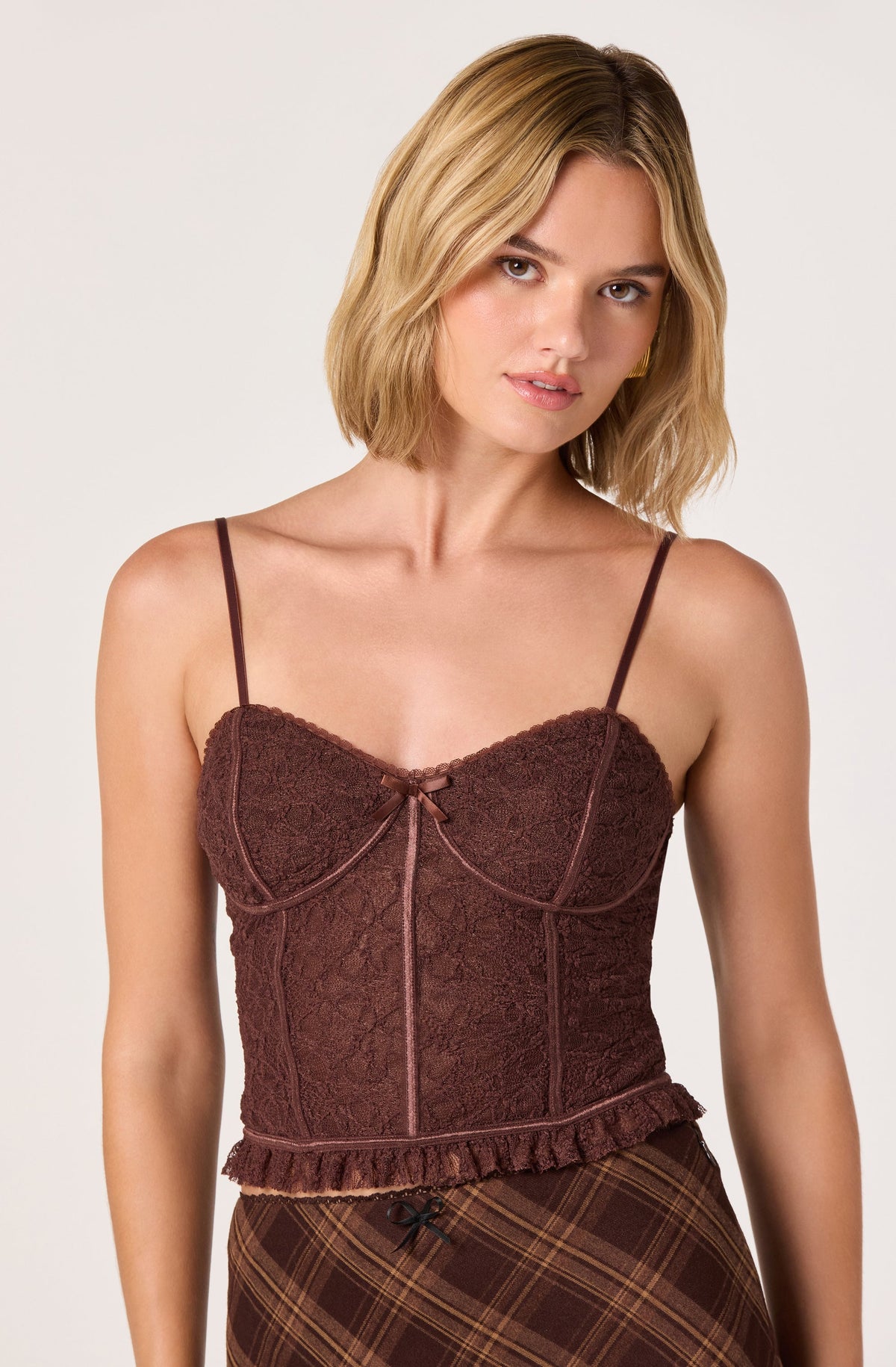 Lace Sweetheart Bustier Top