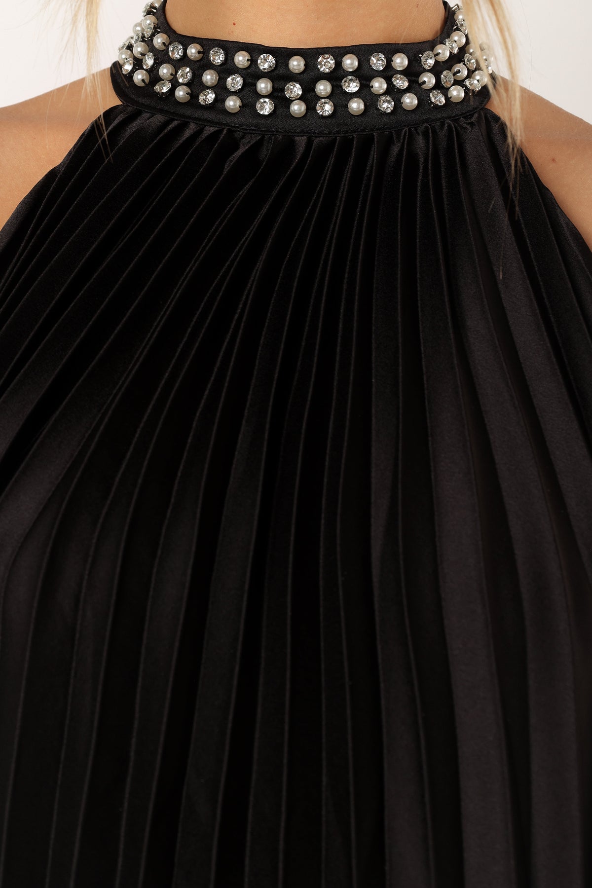 Lizzy Halterneck Mini Dress - Black